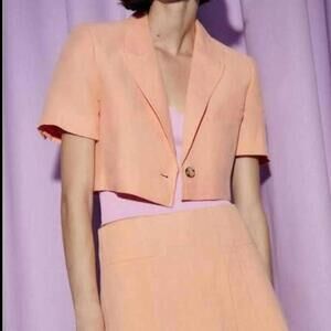 NEW 7 For All Mankind Coral Cropped Blazer, size large